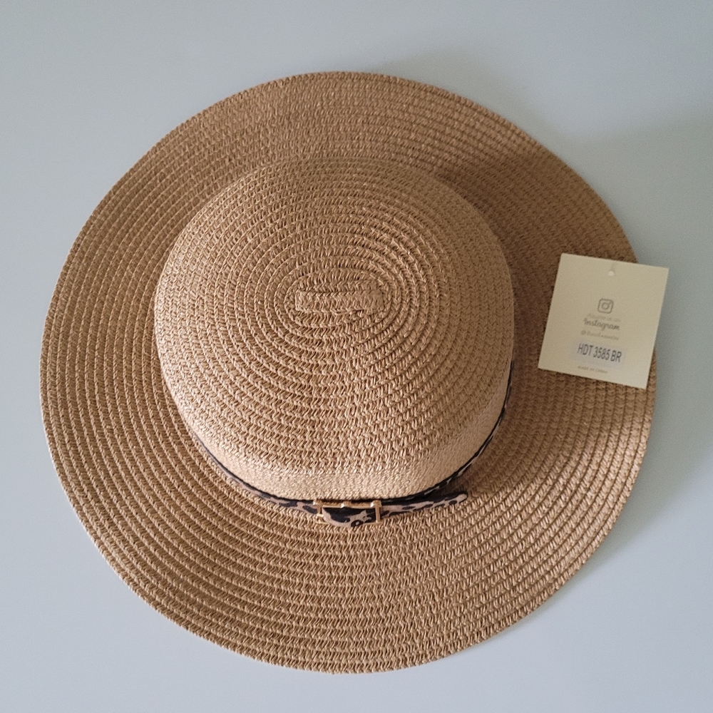 Panama Brim Hat With Leopard Strap✨️ - Picture 6 of 10